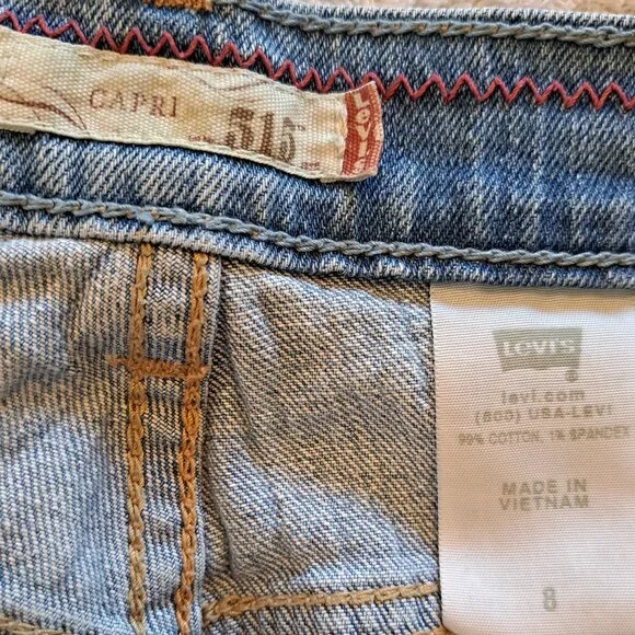 Levi's 515 Cuffed Denim Capris Size 8 - Picture 7 of 7